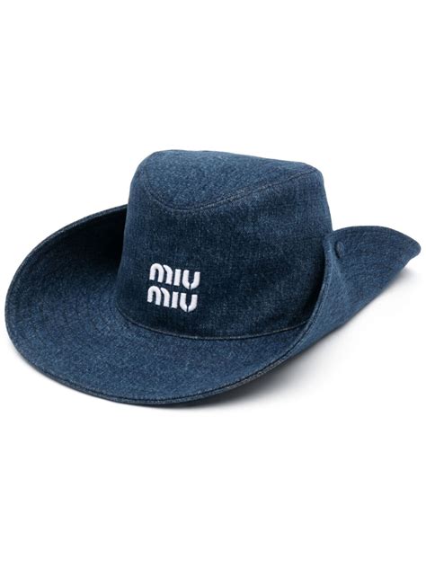 miumiu denim hat.